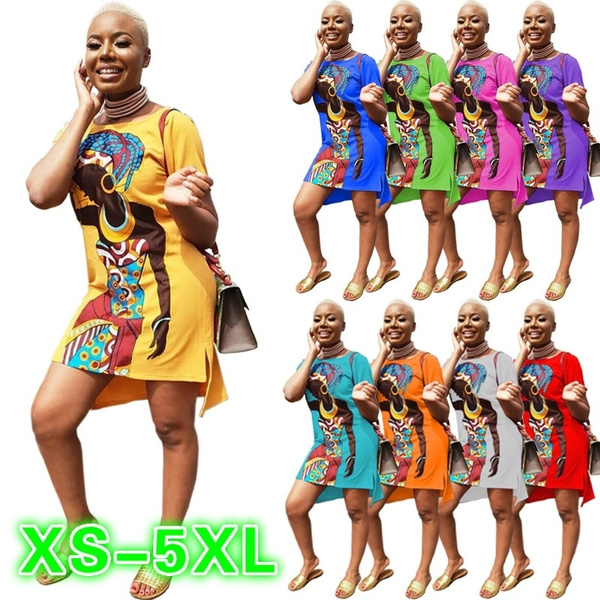 2019 New African Traditional Casual Dress for Women Vestidos African Wax  Print Dresses Africa Dresses | Wish